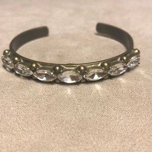 Antique gold clear cuff